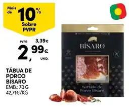 Continente Tábua de porco bisaro promoção
