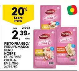 Continente Peito frango/ peru fumado/ peru nobre fatias finas cuida-t+ promoção