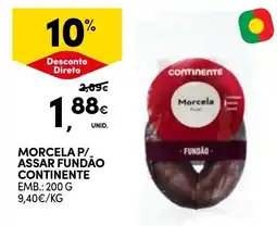 Continente Morcela p/ assar fundão continente promoção