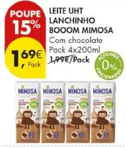 Pingo Doce Leite uht lanchinho boom mimosa com chocolate promoção