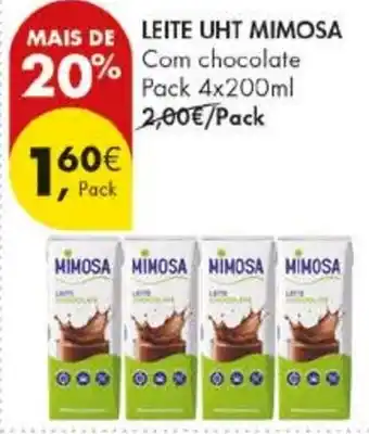 Pingo Doce Leite uht mimosa com chocolate promoção