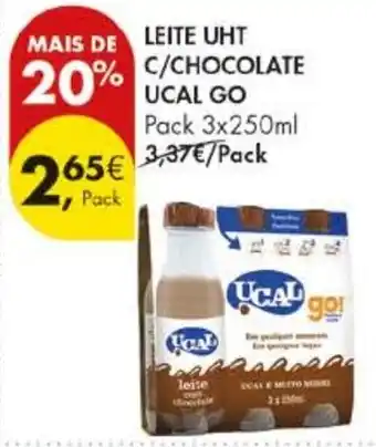 Pingo Doce Leite UHT c/chocolate ucal go promoção