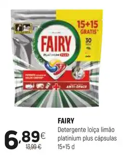 Coviran Fairy detergente loja limão platinum plus cápsulas promoção
