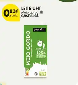 Pingo Doce Leite uht meio gordo pingo doce promoção