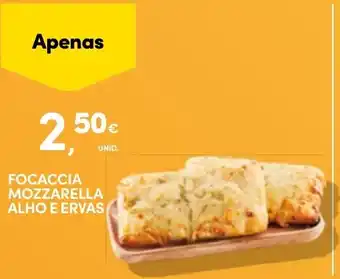 Continente Focaccia mozzarella alho e ervas promoção
