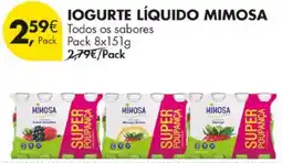 Pingo Doce Iogurte líquido mimosa promoção
