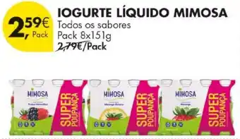 Pingo Doce Iogurte líquido mimosa promoção