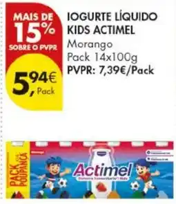 Pingo Doce Iogurte líquido kids actimel promoção