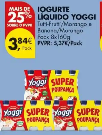 Pingo Doce Iogurte líquido yoggi promoção