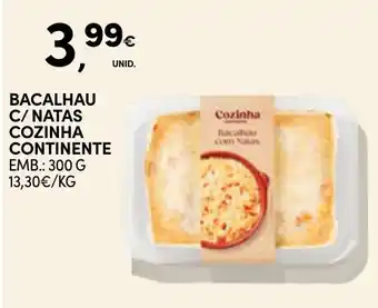 Continente Bacalhau com natas cozinha continente promoção
