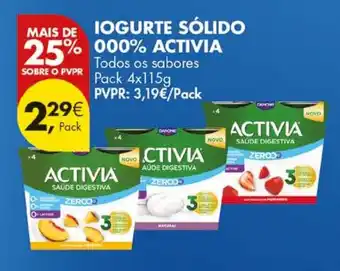 Pingo Doce Iogurte sólido activia promoção