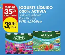 Pingo Doce Iogurte líquido activia promoção