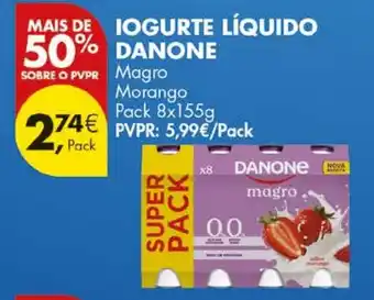 Pingo Doce Iogurte líquido danone magro promoção