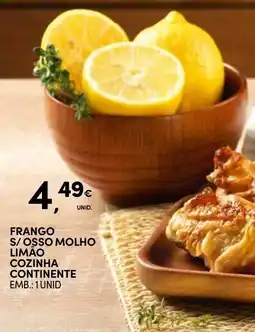 Continente Frango s/ osso molho limão cozinha continente promoção