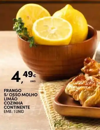 Continente Frango s/ osso molho limão cozinha continente promoção