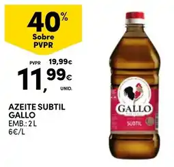 Continente Azeite subtil gallo promoção