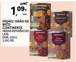 Continente Feijão/ grão de bico continente promoção