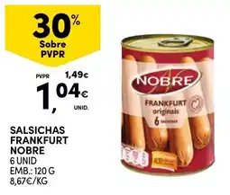 Continente Salsichas frankfurt nobre promoção