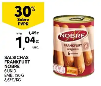 Continente Salsichas frankfurt nobre promoção
