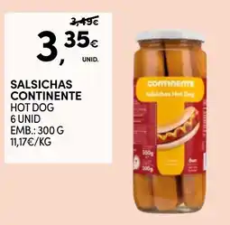 Continente Salsichas hot dog continente promoção