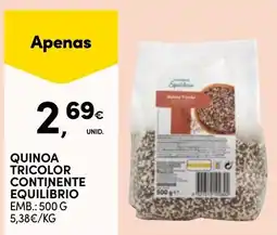 Continente Quinoa tricolor equilíbrio promoção
