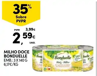 Continente Milho doce bonduelle promoção