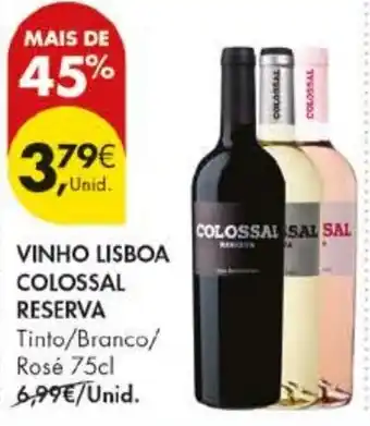 Pingo Doce vinho lisboa colossal reserva promoção
