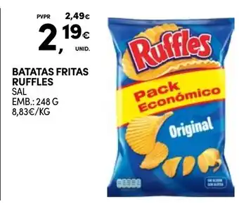 Continente batatas fritas ruffles promoção
