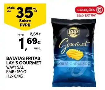 Continente batatas fritas lay's gourmet promoção