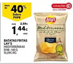 Continente Batatas fritas lay's mediterrâneas promoção