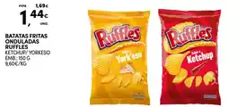 Continente Batatas fritas onduladas ruffles ketchup/yorkeso promoção