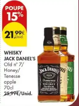 Pingo Doce whisky jack daniels old n° 7/ honey/ tennesse apple promoção