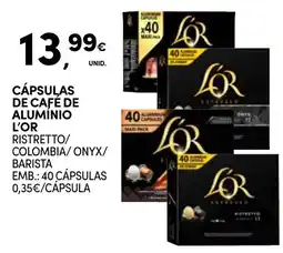 Continente Cápsulas de café de alumínio l'or promoção