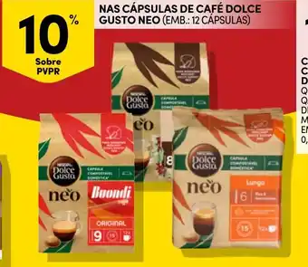 Continente Cápsulas de café dolce gusto neo promoção