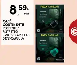 Continente Café continente possente / ristretto promoção