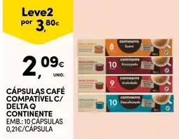 Continente Cápsulas café compatível c/ delta q continente promoção