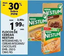 Continente Flocos de cereais nestum integrais mel/5 cereais integrais/chocolate promoção