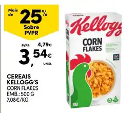 Continente Cereais Kellogg's Corn Flakes promoção