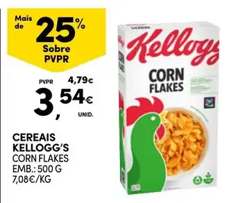 Continente Cereais Kellogg's Corn Flakes promoção