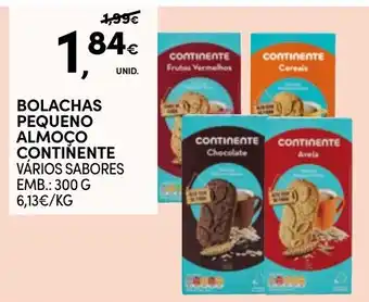 Continente Bolachas pequeno almoço continente vários sabores promoção