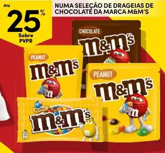 Continente drageias de chocolate da marca m&m's promoção
