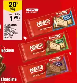 Continente Chocotrio nestle avela/extra chocolate/cookies cream promoção