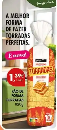 Pingo Doce Pão de forma torradas pingo doce promoção