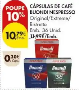 Pingo Doce cápsulas de café buondi nespresso promoção