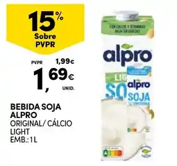 Continente Bebida soja alpro original/ cálculo light promoção