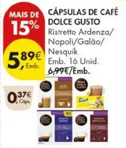 Pingo Doce cápsulas de café dolce gusto promoção