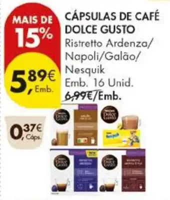 Pingo Doce cápsulas de café dolce gusto promoção