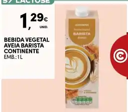 Continente Bebida vegetal aveia barista continente promoção