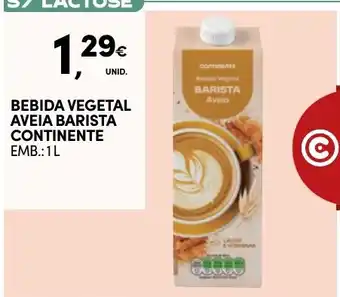 Continente Bebida vegetal aveia barista continente promoção