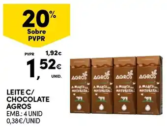 Continente Leite c/ chocolate agros promoção